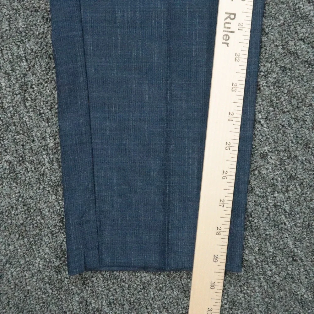 State & Liberty Pants Men 32x30 Blue Flat Front Straight Trouser Heathered Dress